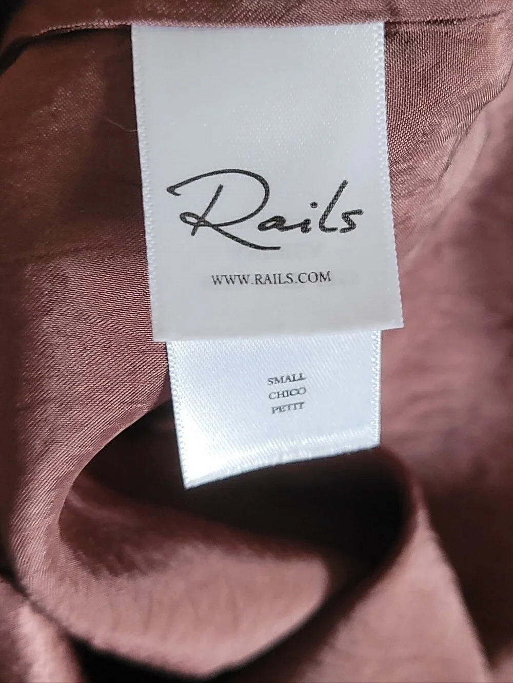 Rails Satin Button-Up Shirt in Chocolate Brown - Picture 9 of 12